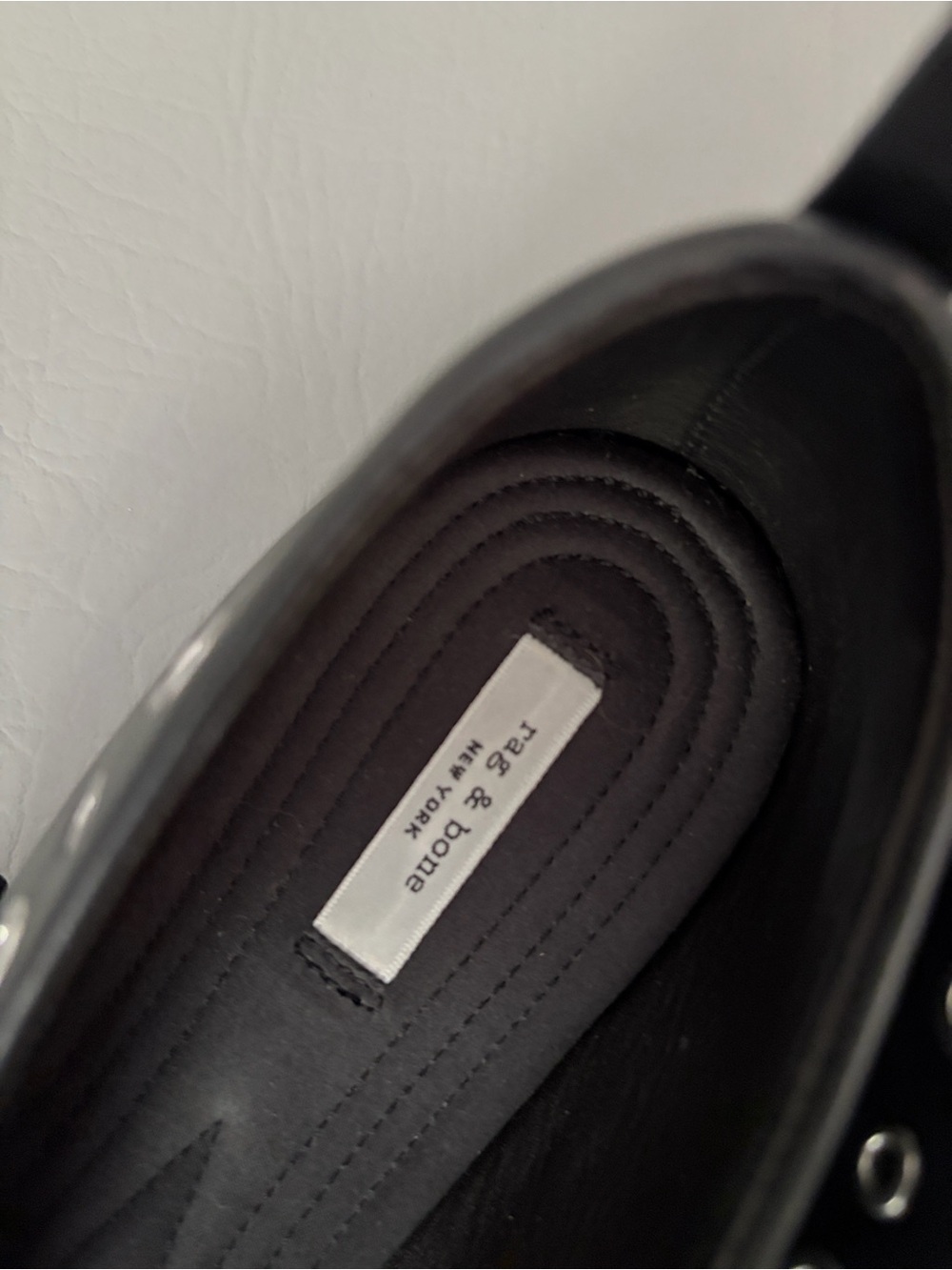 Rag & Bone Shoes Spire Leather Grommet Mary Jane Ballerina Flats Black size 8 - Picture 10 of 16